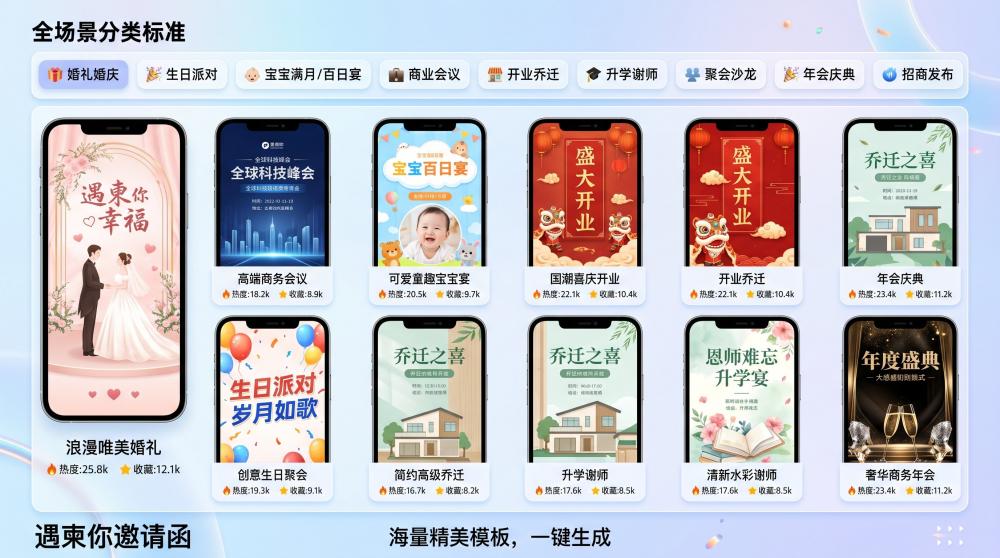 回门宴请柬别花钱找人做！线上一键制作，小白也能轻松拿捏